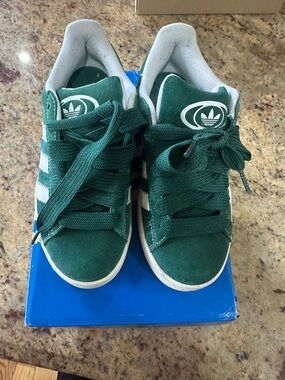 Adidas Green Suede Sneakers